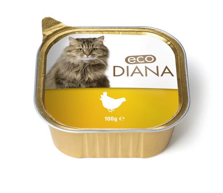Eco Diana - Pâté en Barquette au Poulet pour Chat - 100g Image numéro 1 Eco Diana - Pâté en Barquette au Poulet pour Chat - 100g Image numéro 1