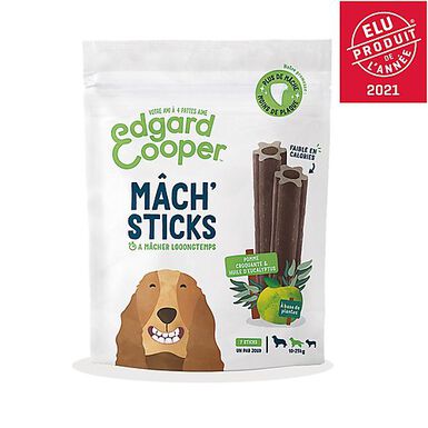 Edgard & Cooper - Sticks à Mâcher Dental Naturel à l'Eucalyptus et Pomme fraiche pour Chien - M