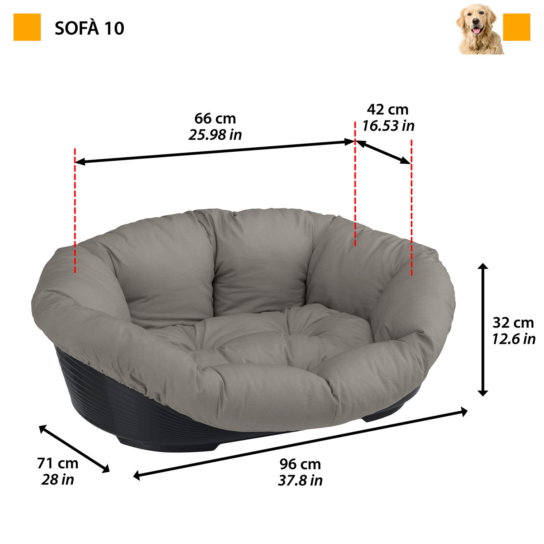 Ferplast - Sofa 10 Tourterel pour Chiens Image num&eacute;ro 3
