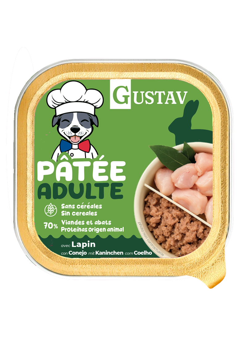 Gustav - P&acirc;t&eacute;e Adulte au Lapin pour Chiens - 150g Image num&eacute;ro 1