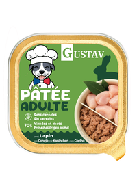 Gustav - Pâtée Adulte au Lapin pour Chiens - 150g