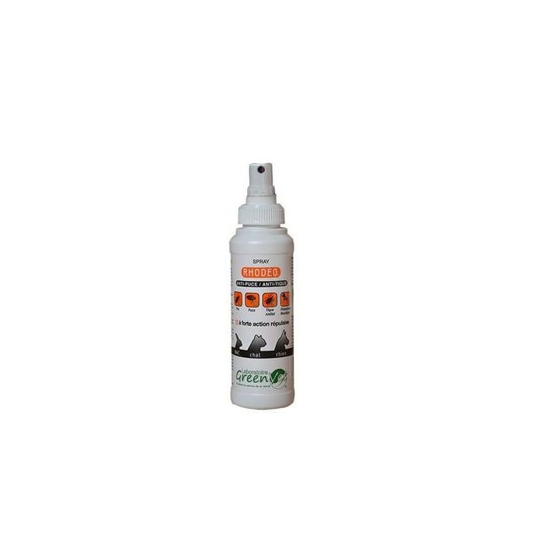 Greenvet - Spray RHODEO Antiparasitaire pour Chiens Chats et N.A.C - 125ml Image numéro 1 Greenvet - Spray RHODEO Antiparasitaire pour Chiens Chats et N.A.C - 125ml Image numéro 1