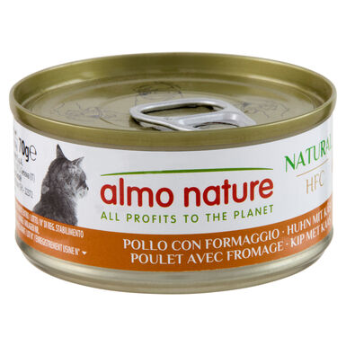 Almo Nature - Pâtée en Boîte HFC Natural Poulet avec Fromage pour Chat - 70g