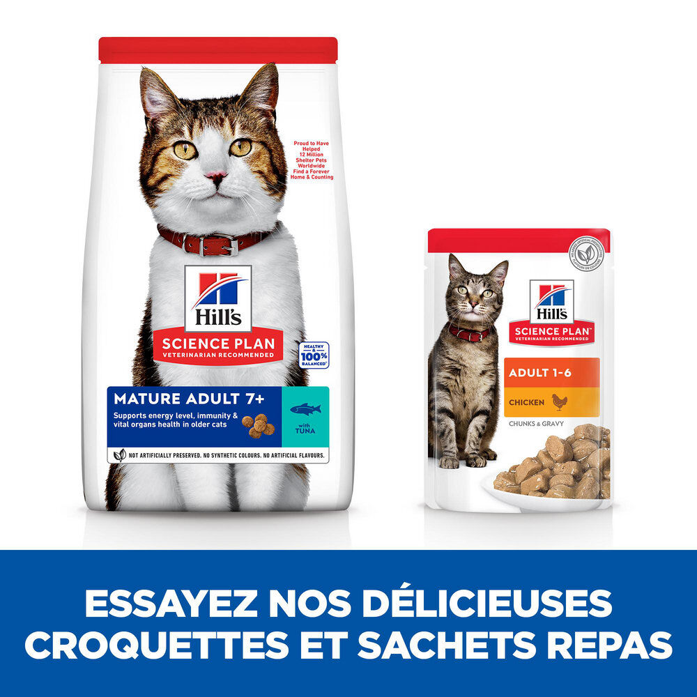 Hill's Science Plan - Mature Adult Croquettes Pour Chat Ag&eacute; Au Thon  -  1,5kg Image num&eacute;ro 4