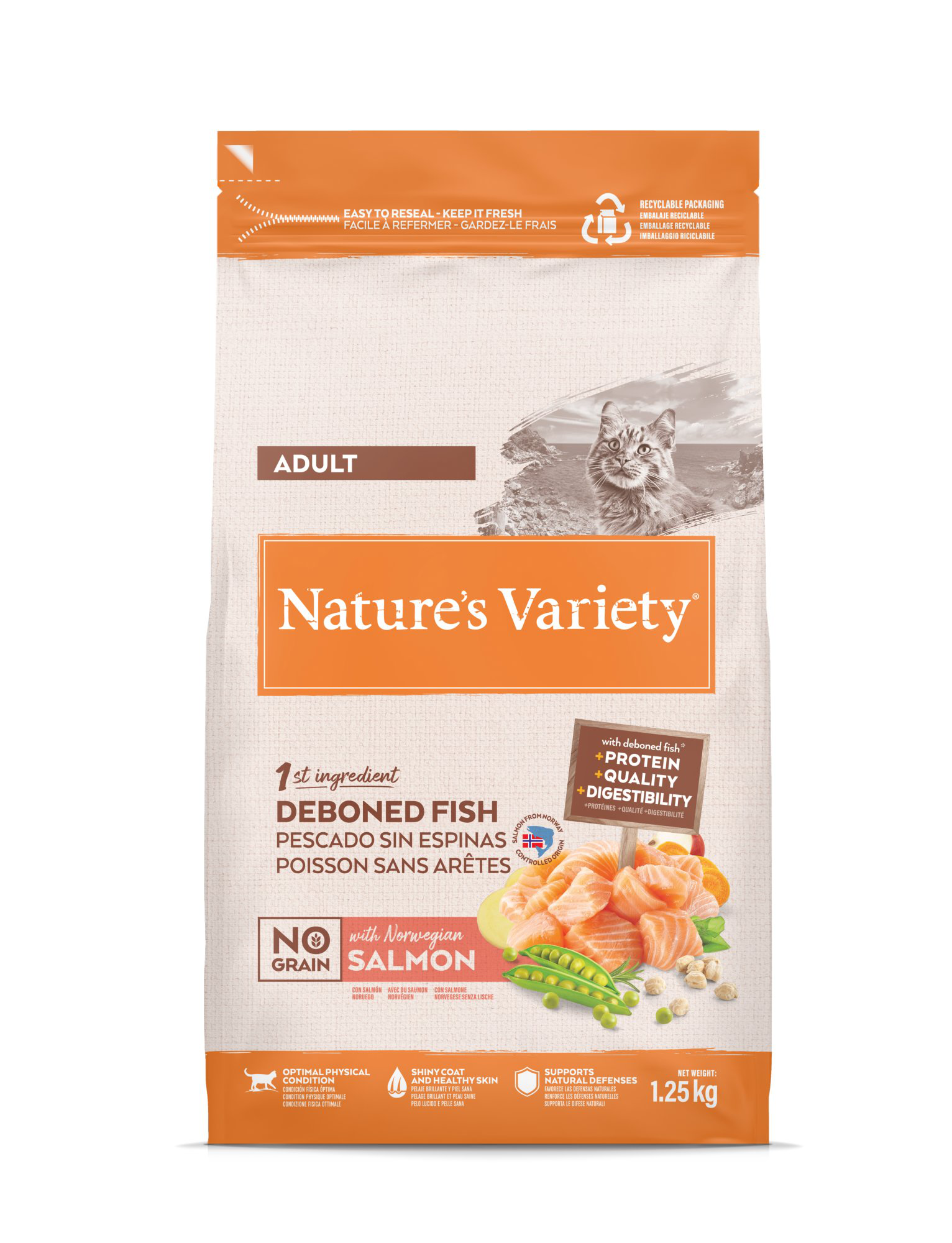 Nature's Variety - Croquettes Selected au Saumon pour Chat - 1,25Kg Image num&eacute;ro 3