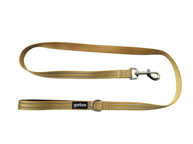Gotoo - Laisse Essentials en Nylon Premium Beige pour Chien