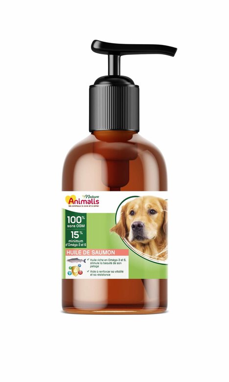 Animalis Nature - Huile de Saumon pour Chien - 250ml Image numéro 1 Animalis Nature - Huile de Saumon pour Chien - 250ml Image numéro 1