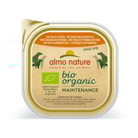 Almo Nature - Pâtée en Barquette Daily Menu Bio au Poulet et Pomme de Terre pour Chien - 300g