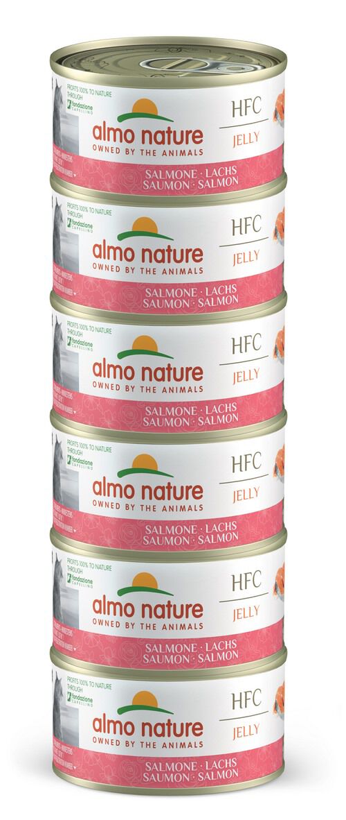 Almo Nature - Bo&icirc;te HFC Jelly au Saumon pour Chats - 6x70g Image num&eacute;ro 1