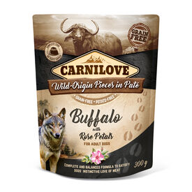 Carnilove - Sachet Fraîcheur Adulte Buffle et Pétales de Roses pour Chiens - 300g