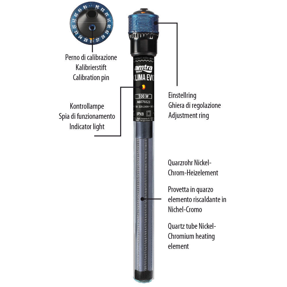 Amtra - Chauffage Klima Evo pour Aquarium - 75w Image num&eacute;ro 1