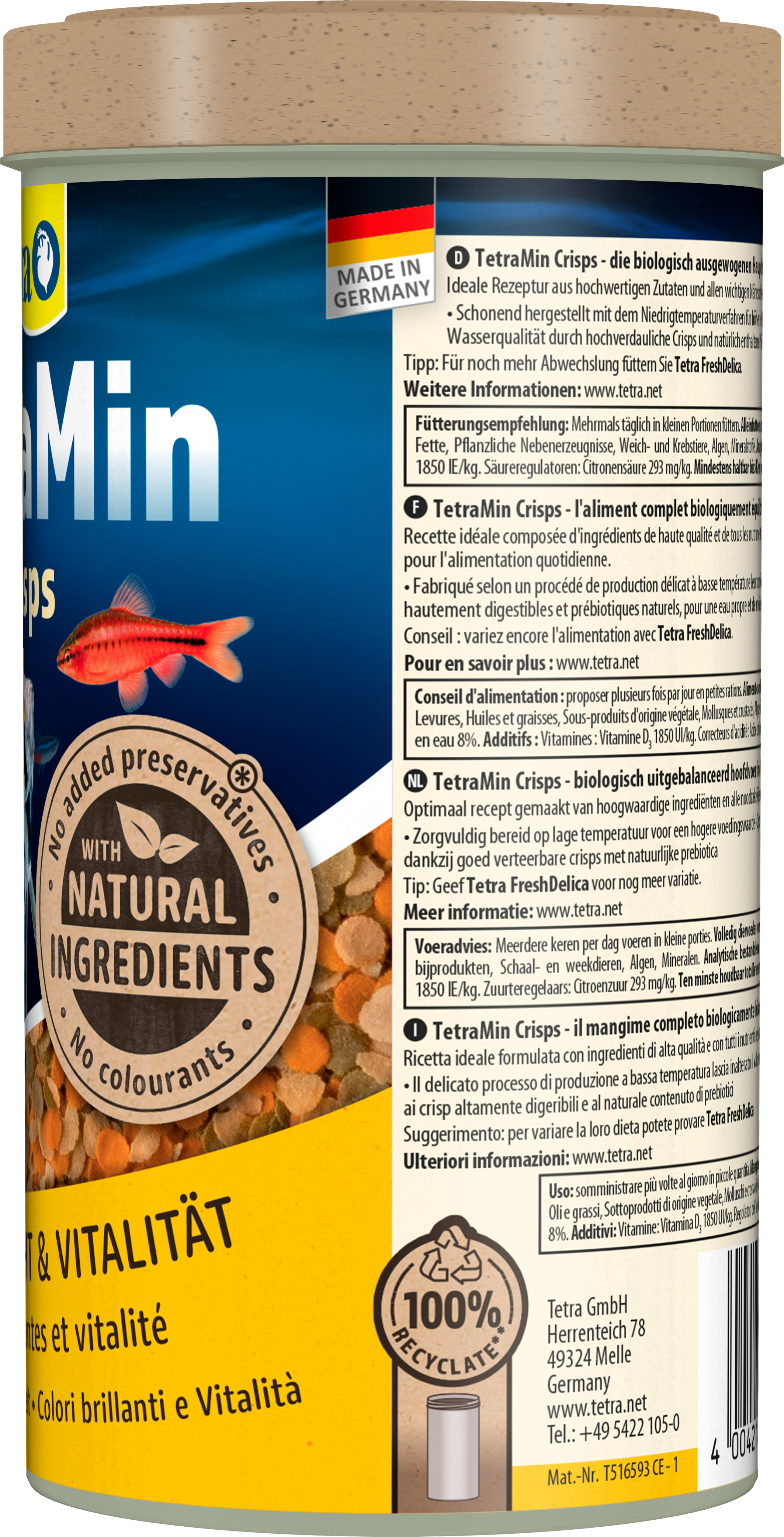 Tetra - Aliment TetraMin Crisps pour Poissons d'Ornement - 500ml Image num&eacute;ro 2