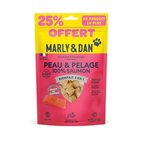 Marly & Dan - Friandises Peau et Pelage au Saumon pour Chiens - 63g
