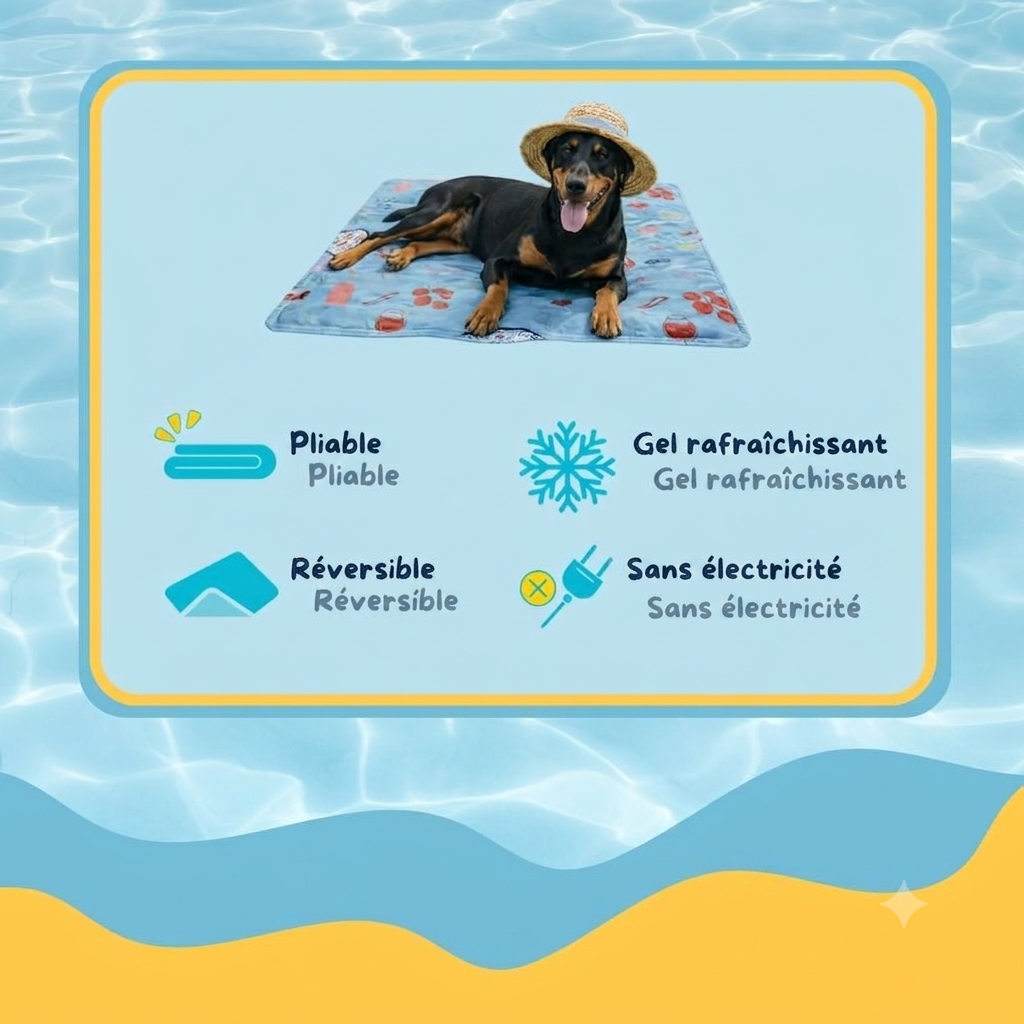 Summer Vibes - Tapis Rafra&icirc;chissant Motifs Dolce Vita pour Chiens - XL Image num&eacute;ro 4