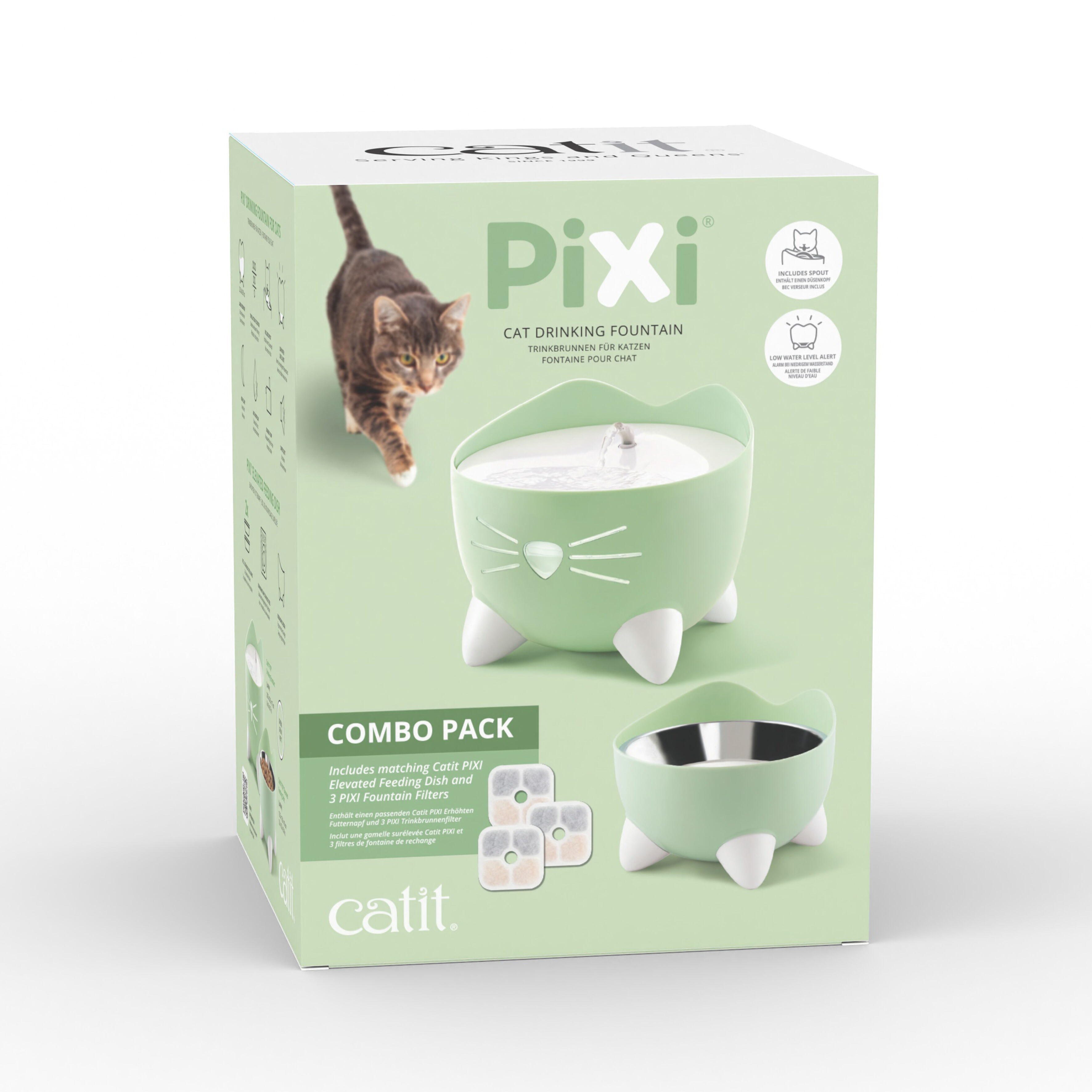 Catit - Kit Abreuvoir et Mangeoire Pixi Combo pour Chats - Vert Image num&eacute;ro 2