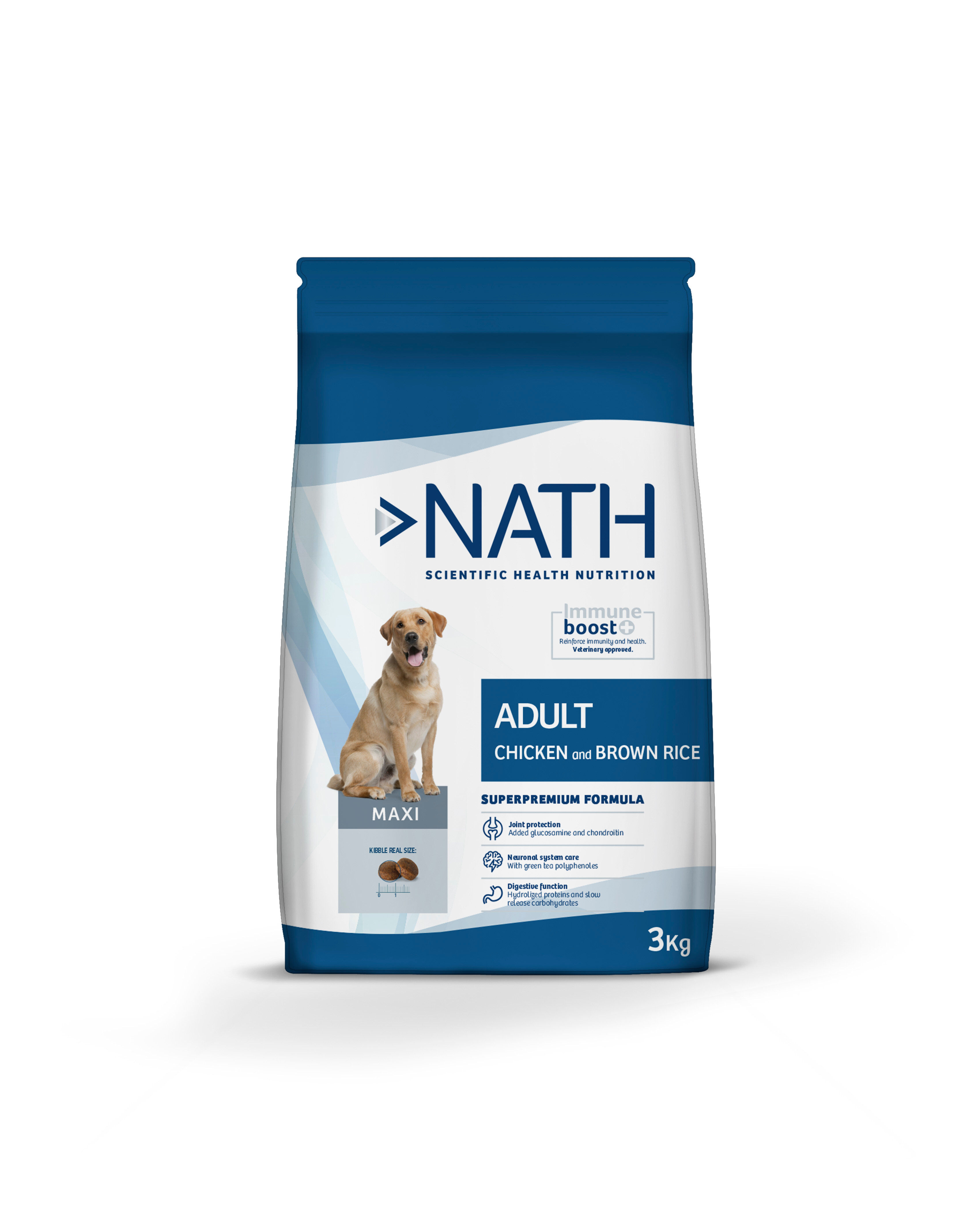 Nath - Croquettes Maxi Adult au Poulet Pour Chien - 3Kg Image num&eacute;ro 1
