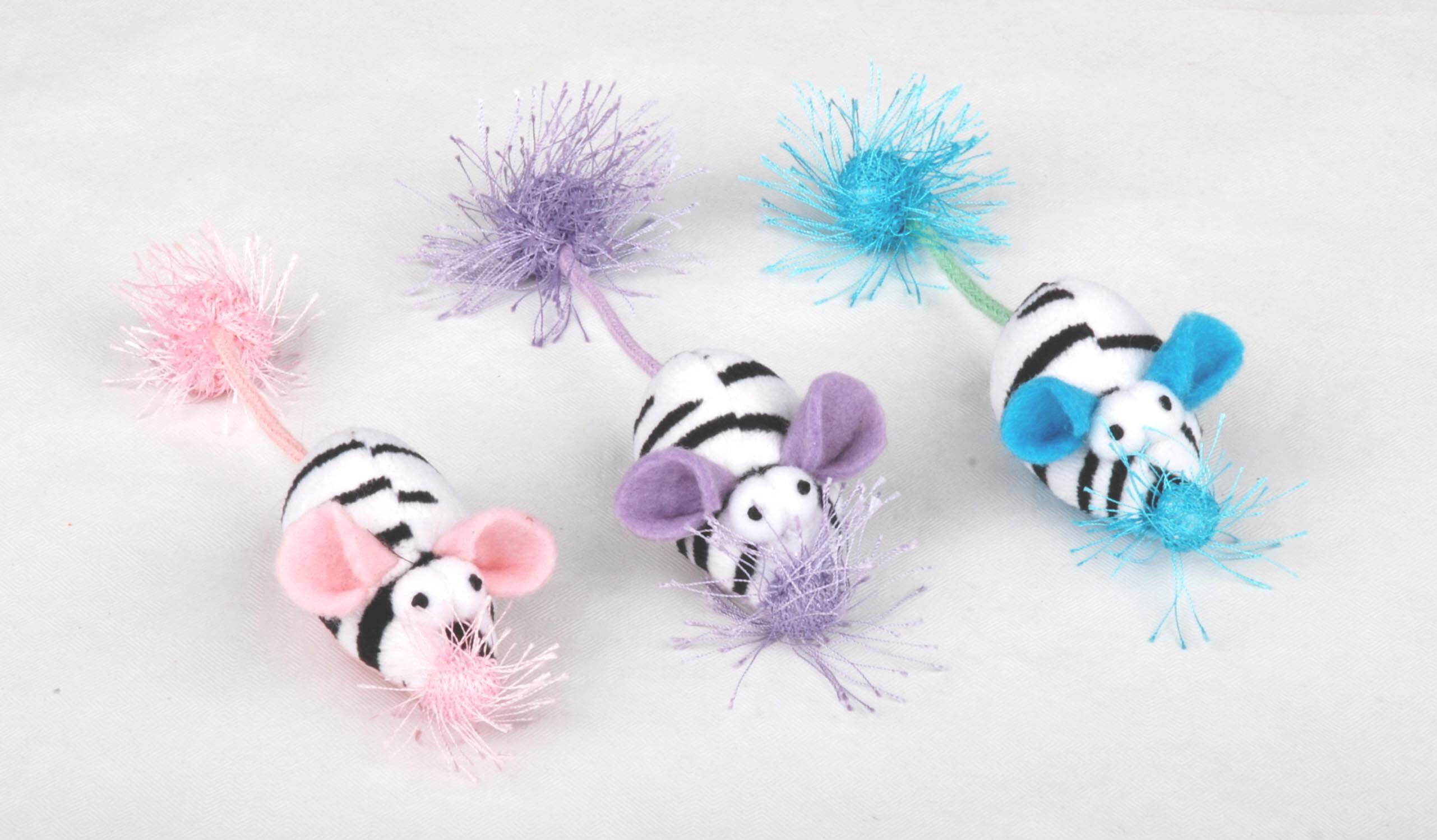 Anka - Souris Z&egrave;bre avec Grelot pour Chat Image num&eacute;ro 1