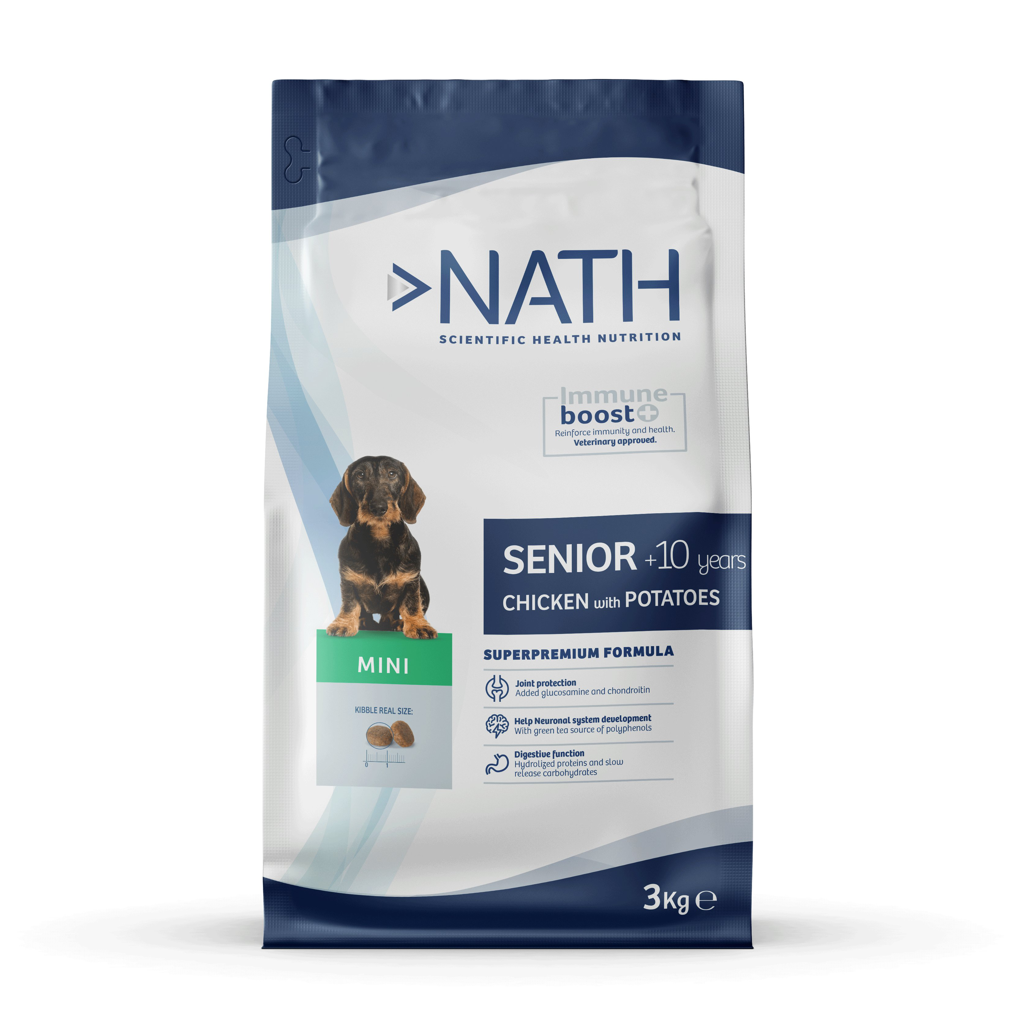 Nath - Croquettes pour Chien Senior Mini - 3Kg Image num&eacute;ro 1