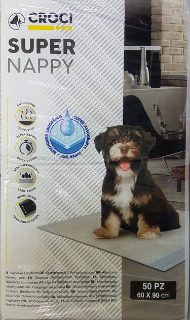 Croci - Tapis Hygi&eacute;nique Super NAPPY x50 - 90x60cm Image num&eacute;ro 1