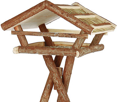Trixie - Mangeoire en Bois d'Ecorce sur Pied pour Oiseaux du Ciel - 46cm