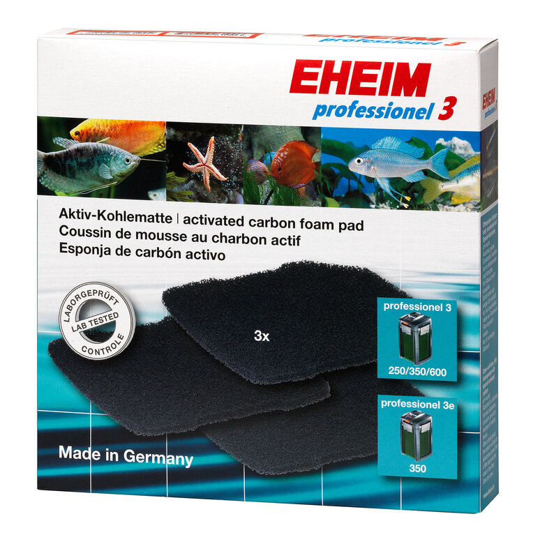 Eheim - Mousse Charbon pour Filtre Professionnel 3 et 4 - x3 Image numéro 1 Eheim - Mousse Charbon pour Filtre Professionnel 3 et 4 - x3 Image numéro 1