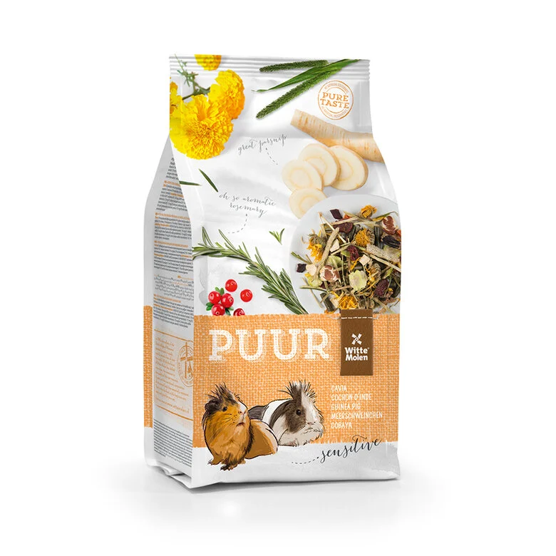 Witte Molen - Aliment Muesli Puur Cochon D’inde Sensitive - 800g Image numéro 1 Witte Molen - Aliment Muesli Puur Cochon D’inde Sensitive - 800g Image numéro 1