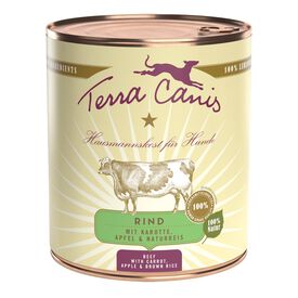 Terra Canis - Aliment Naturel Classic au Bœuf Carottes pour Chiens - 800g