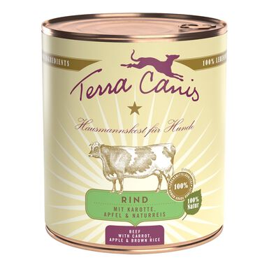 Terra Canis - Aliment Naturel Classic au Bœuf Carottes pour Chiens - 800g