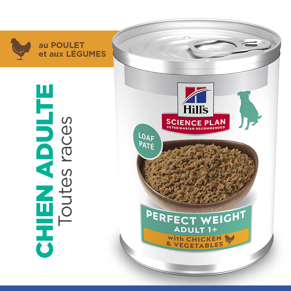 Hill's Science Plan - Croquettes Adult Perfect Weight boite pour chien poulet et l&eacute;gumes - 363g Image num&eacute;ro 3