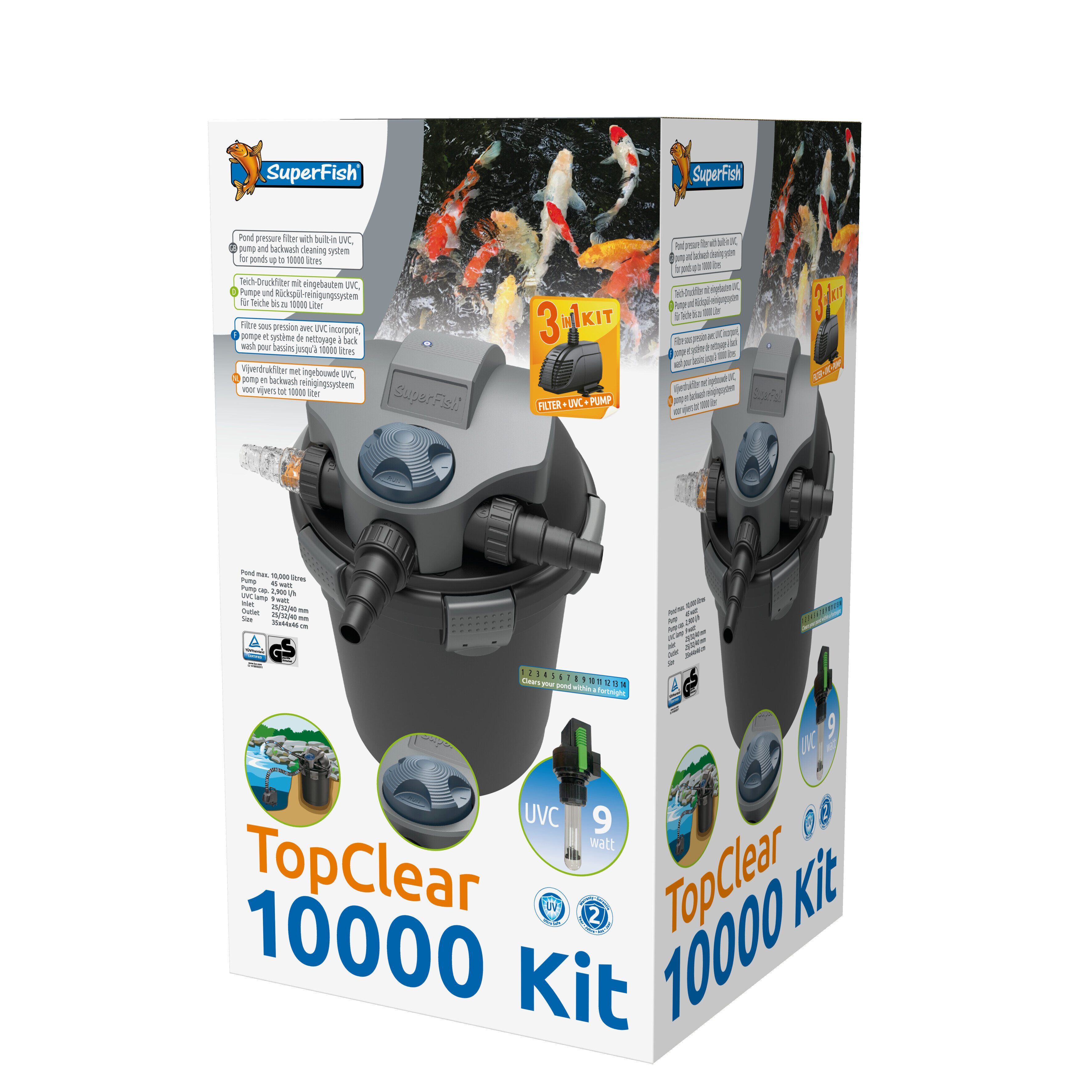 Superfish - Kit 3 en 1 TopClear 10000 pour Bassin Image num&eacute;ro 3