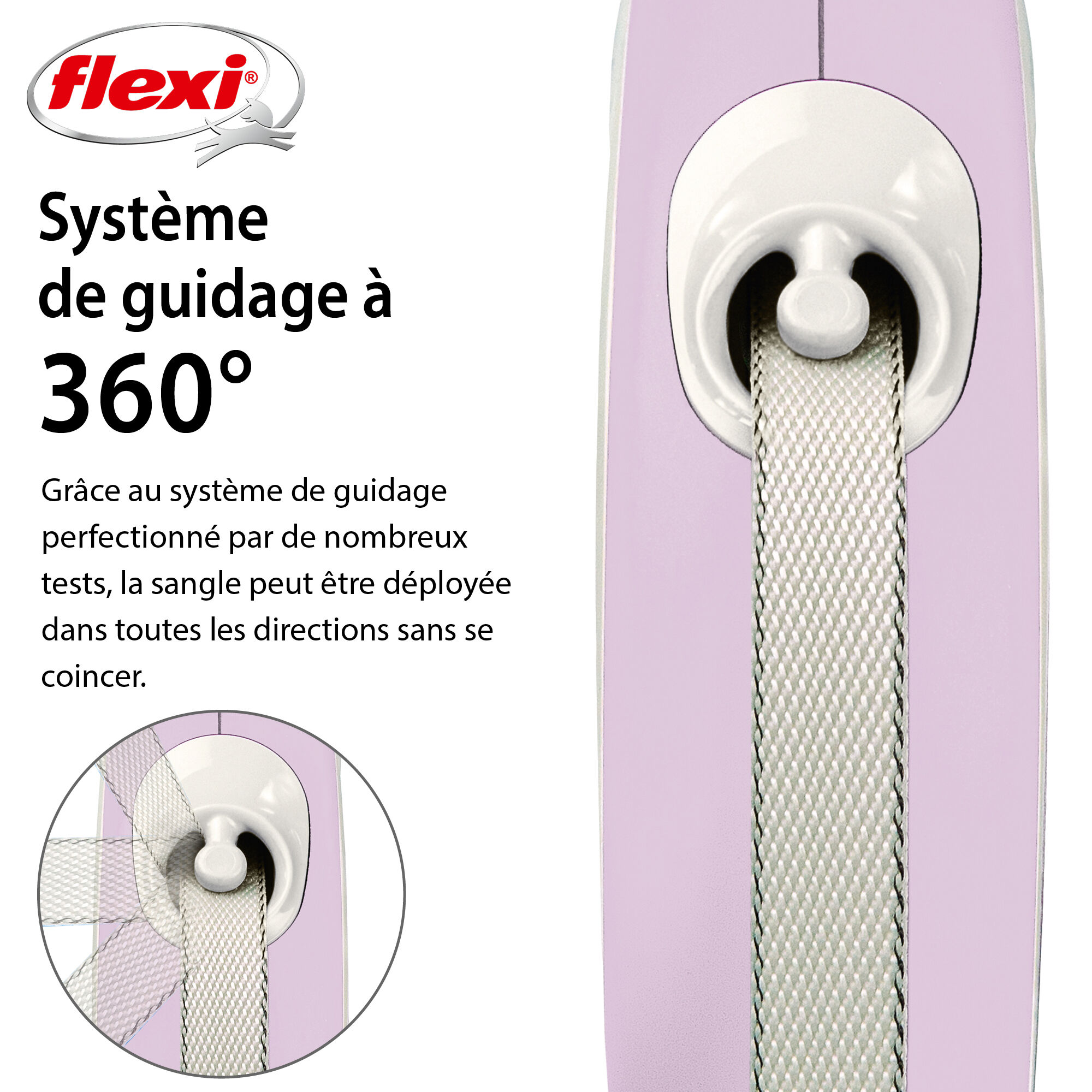 Flexi - Laisse New Confort Avec Sangle pour Chien Rose - M 5m Image num&eacute;ro 3