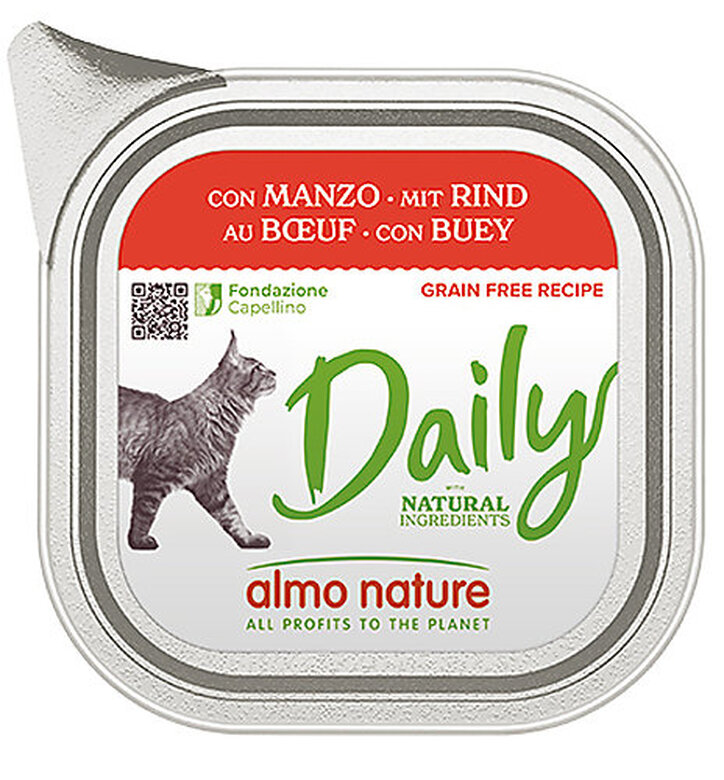 Almo Nature - Pâtée Dailygrain Free Boeuf - 100g Image numéro 1 Almo Nature - Pâtée Dailygrain Free Boeuf - 100g Image numéro 1