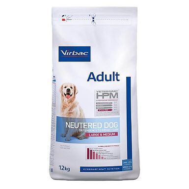 Virbac - Croquettes Veterinary HPM Adult Neutered Large & Medium Dog pour Chien - 12Kg