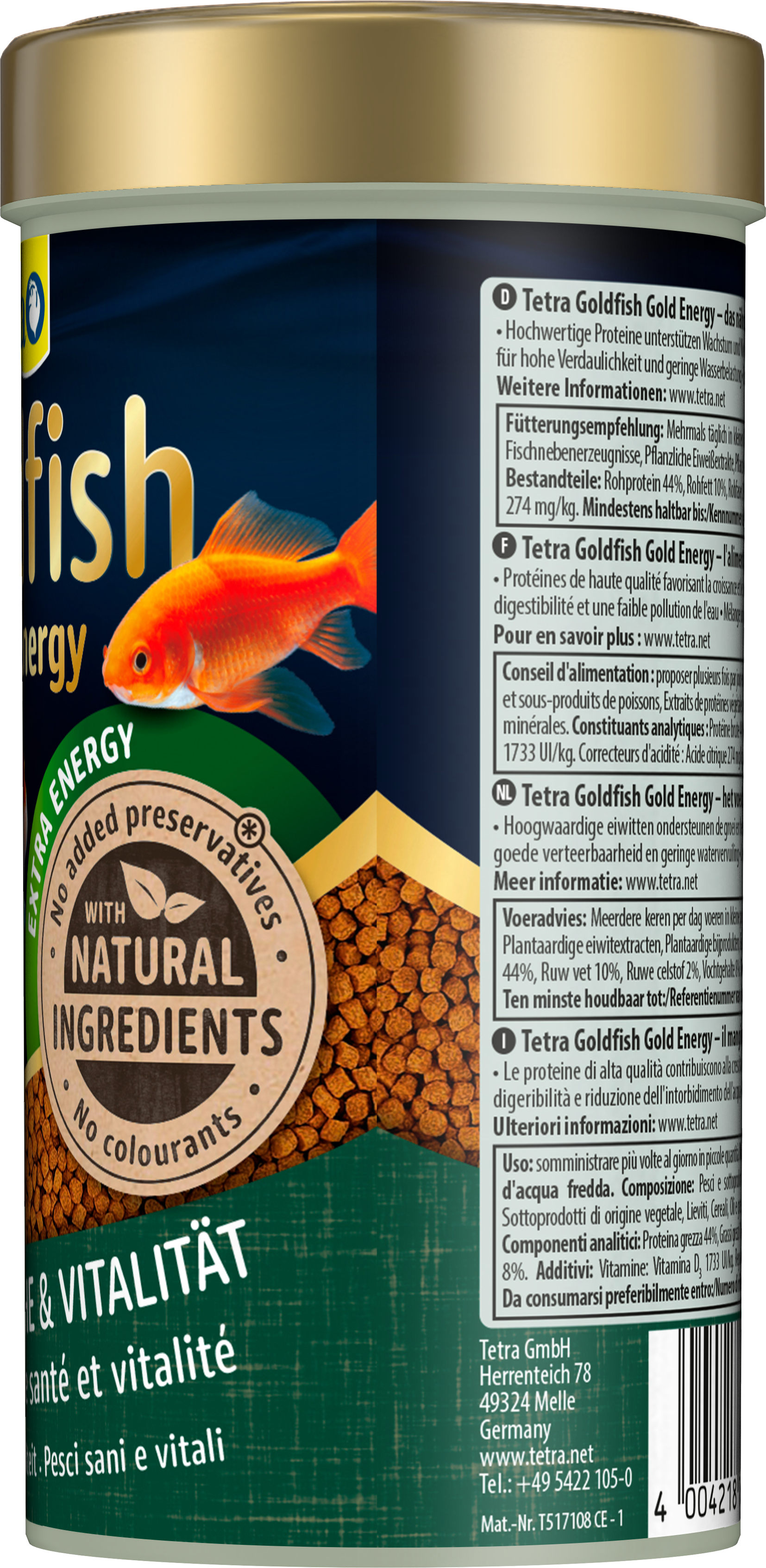 Tetra - Aliment Goldfish Gold Energy pour Poissons Rouges - 250ml Image num&eacute;ro 3