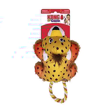 KONG - Jouet Cozie Tuggz Guépard pour Chiens - S/M