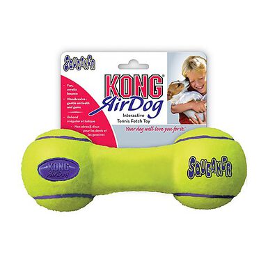 KONG - Jouet Haltère AirDog Squeaker M pour Chien