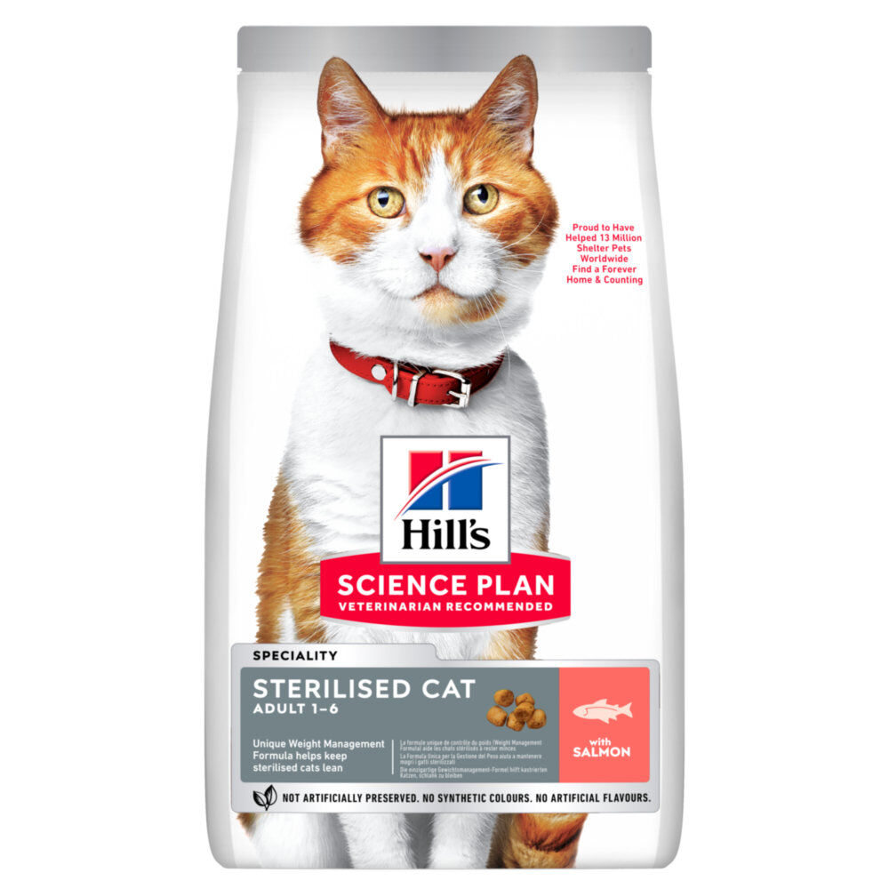 Hill's Science Plan - Croquettes Feline Adult Sterilised Cat Saumon - 7kg Image num&eacute;ro 1
