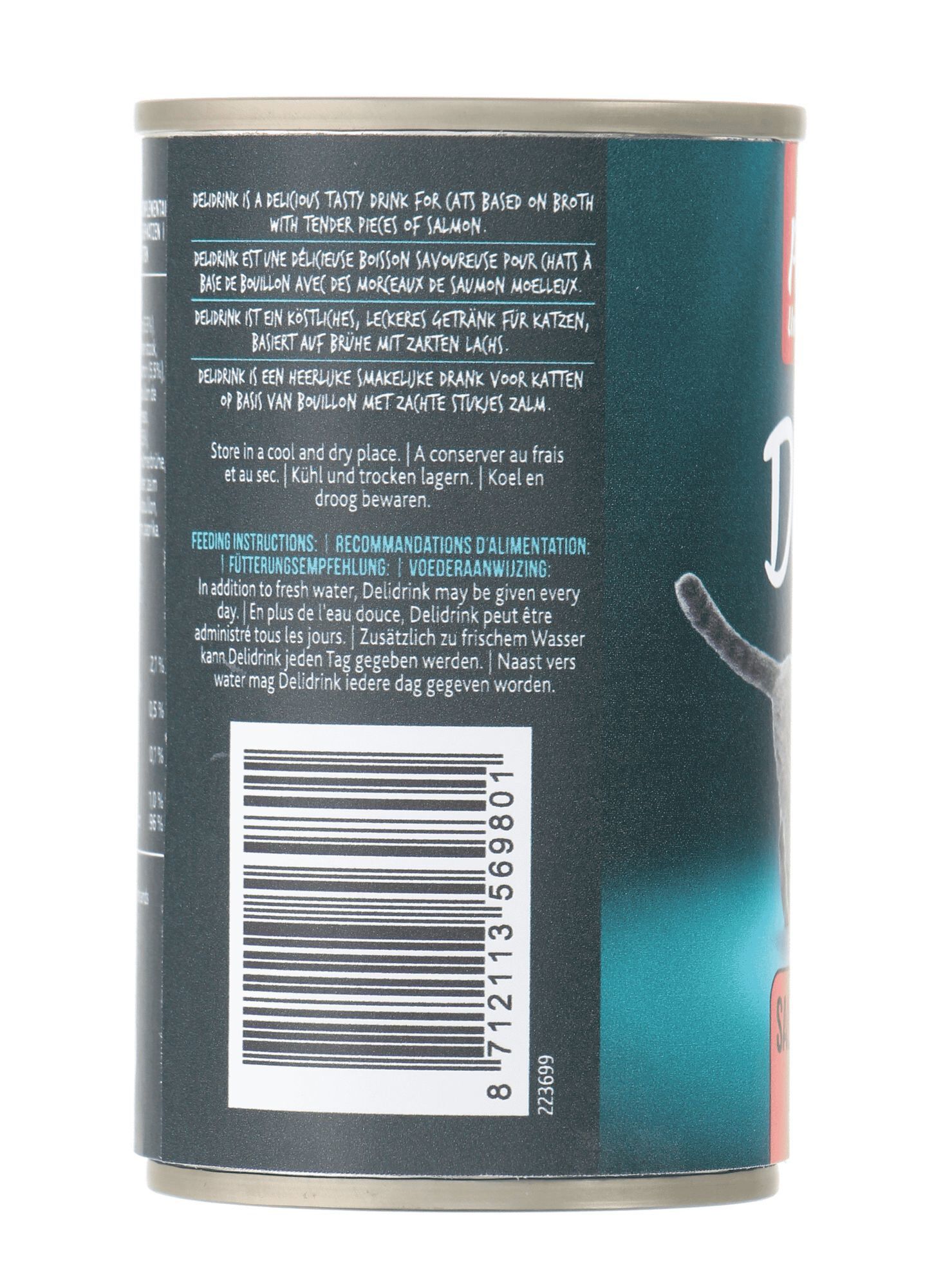 Pets Unlimited - Bo&icirc;te Delidrink Bouillon au Saumon pour Chat - 135ml Image num&eacute;ro 2