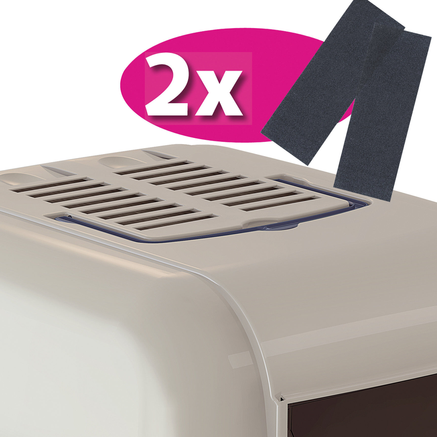 Ferplast - Maison de Toilettes Maxi Bella Cabrio pour Chats - Bleu Image num&eacute;ro 3