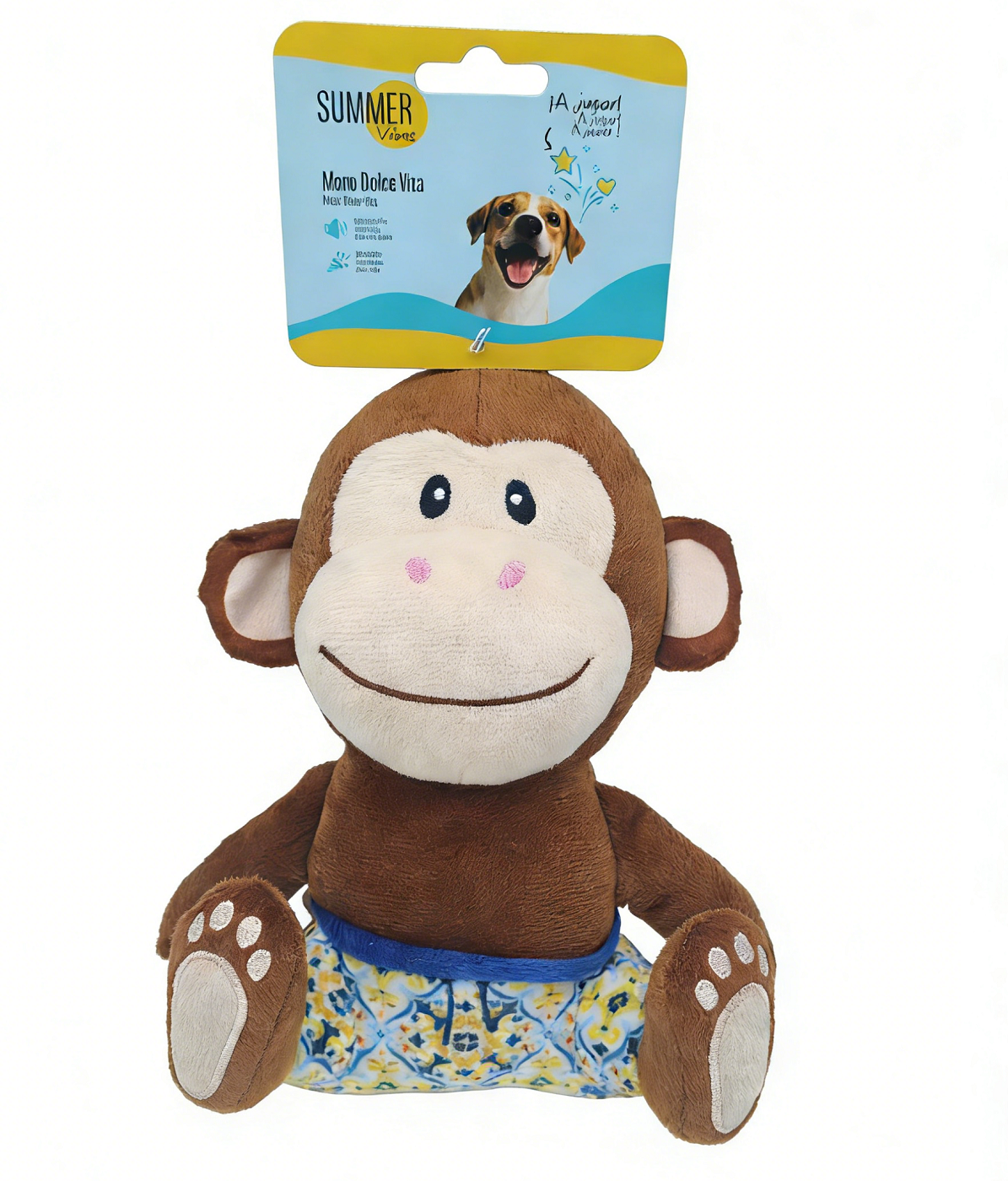 Summer Vibes - Peluche Singe Dolce Vita pour Chiens - 27cm Image num&eacute;ro 2