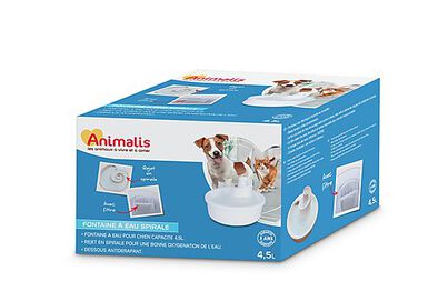 Animalis - Fontaine Spirale pour Chien et Chat - 4,5L