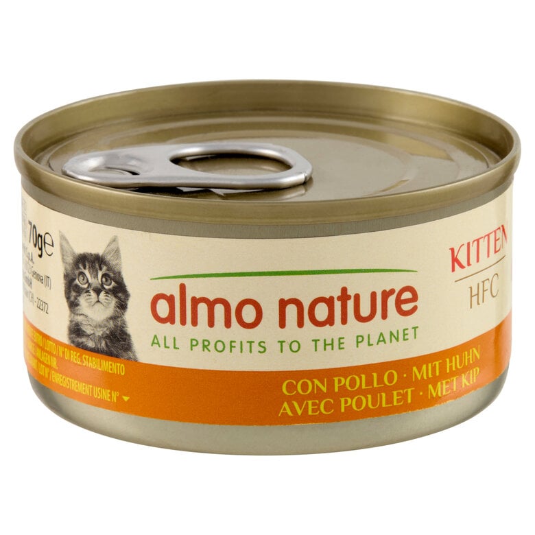 Almo Nature - Pâtée en Boîte HFC Natural Kitten Poulet pour Chaton - 70g Image numéro 1 Almo Nature - Pâtée en Boîte HFC Natural Kitten Poulet pour Chaton - 70g Image numéro 1