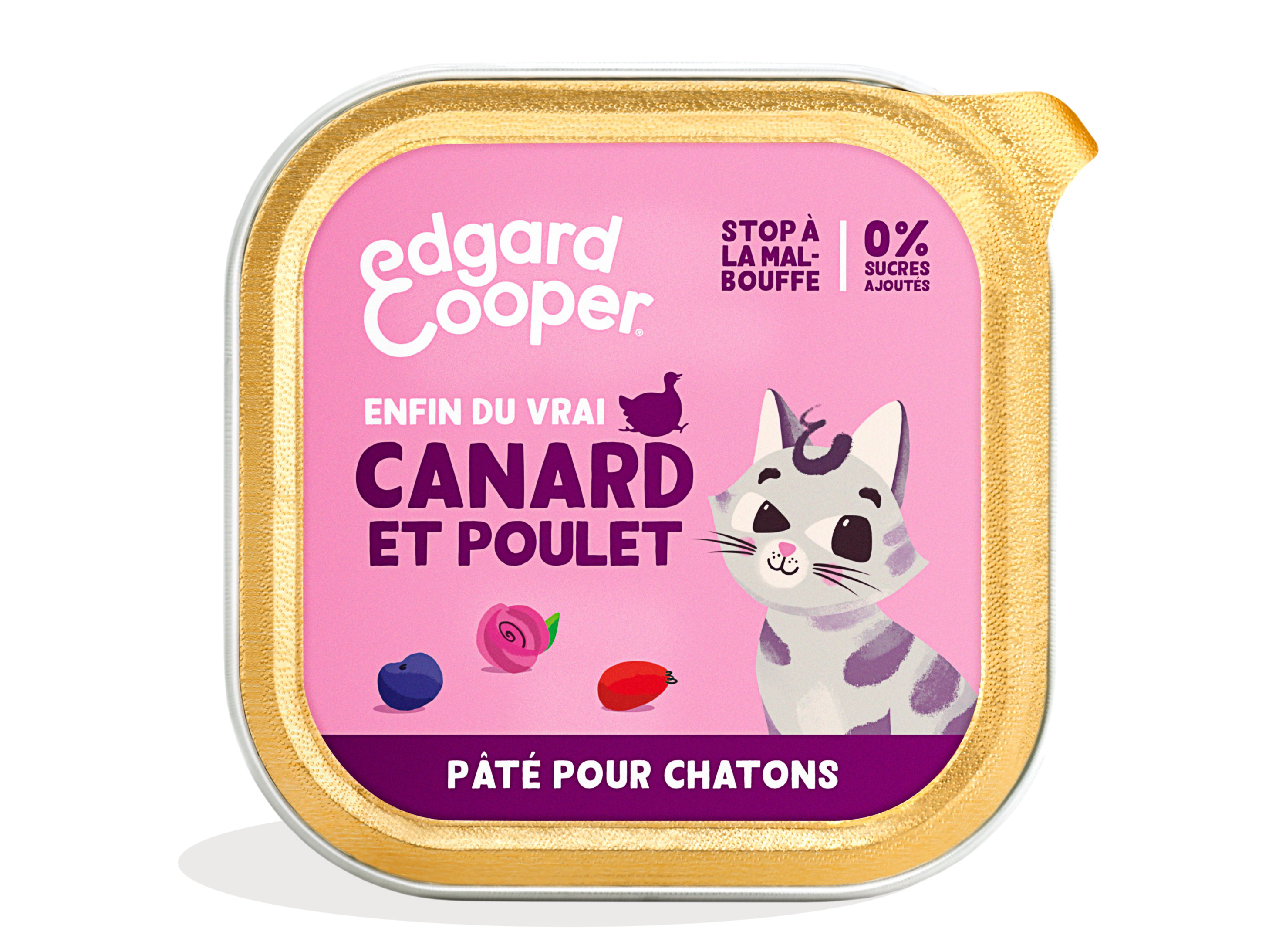 Edgard & Cooper - P&acirc;t&eacute;e au Canard et Poulet pour Chaton - 85g Image num&eacute;ro 1