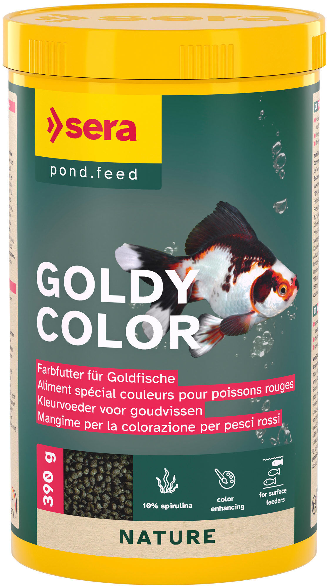 Sera - Aliments sp&eacute;cial Couleurs Goldy Color Spirulina pour Poissons Rouges - 1L/390g Image num&eacute;ro 1