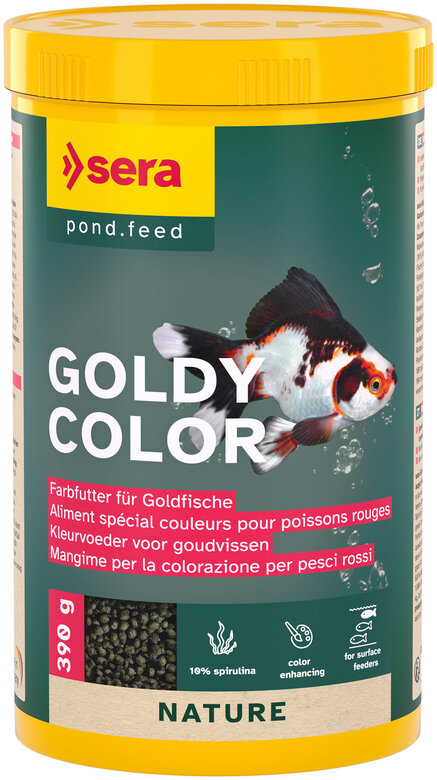 Sera - Aliments spécial Couleurs Goldy Color Spirulina pour Poissons Rouges - 1L Image numéro 1 Sera - Aliments spécial Couleurs Goldy Color Spirulina pour Poissons Rouges - 1L Image numéro 1