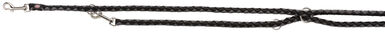 Trixie - Cavo laisse réglable, S–M: 2,00 m/ø 12 mm, noir/gris graphite