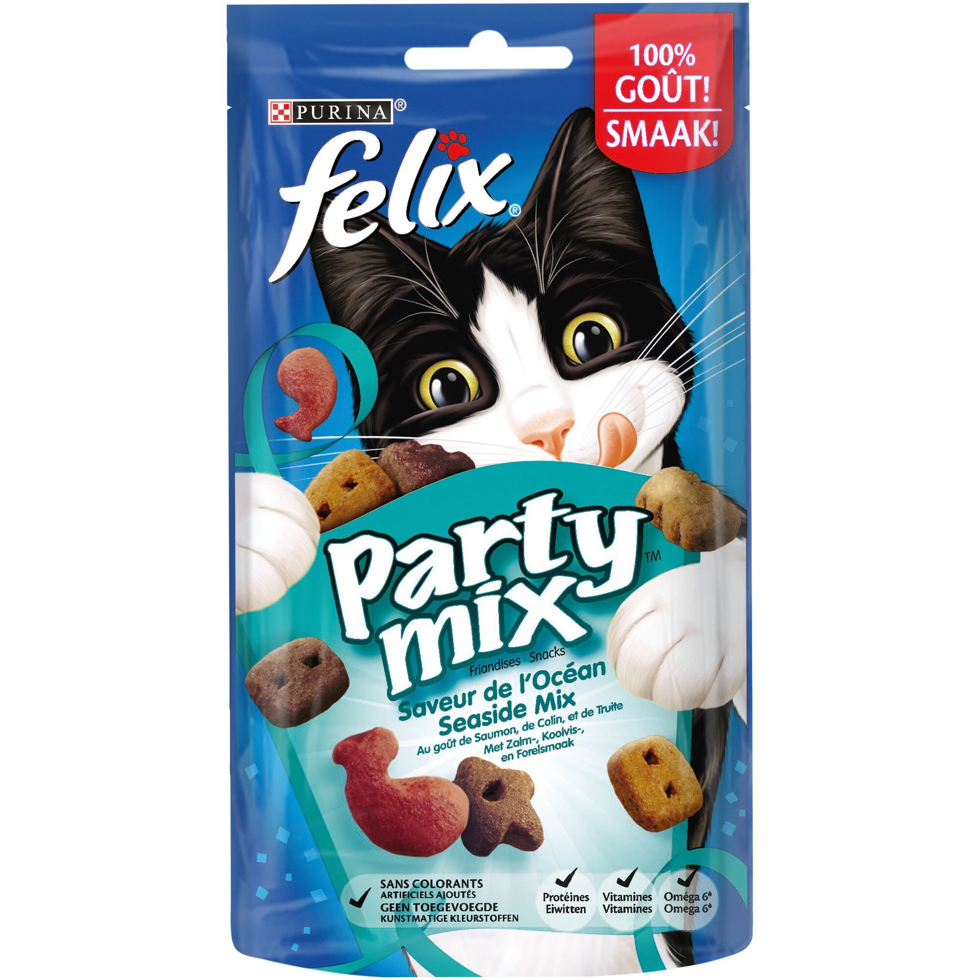 Felix - Friandises Party Mix Saveur de l'Oc&eacute;an pour Chat - 60g Image num&eacute;ro 1