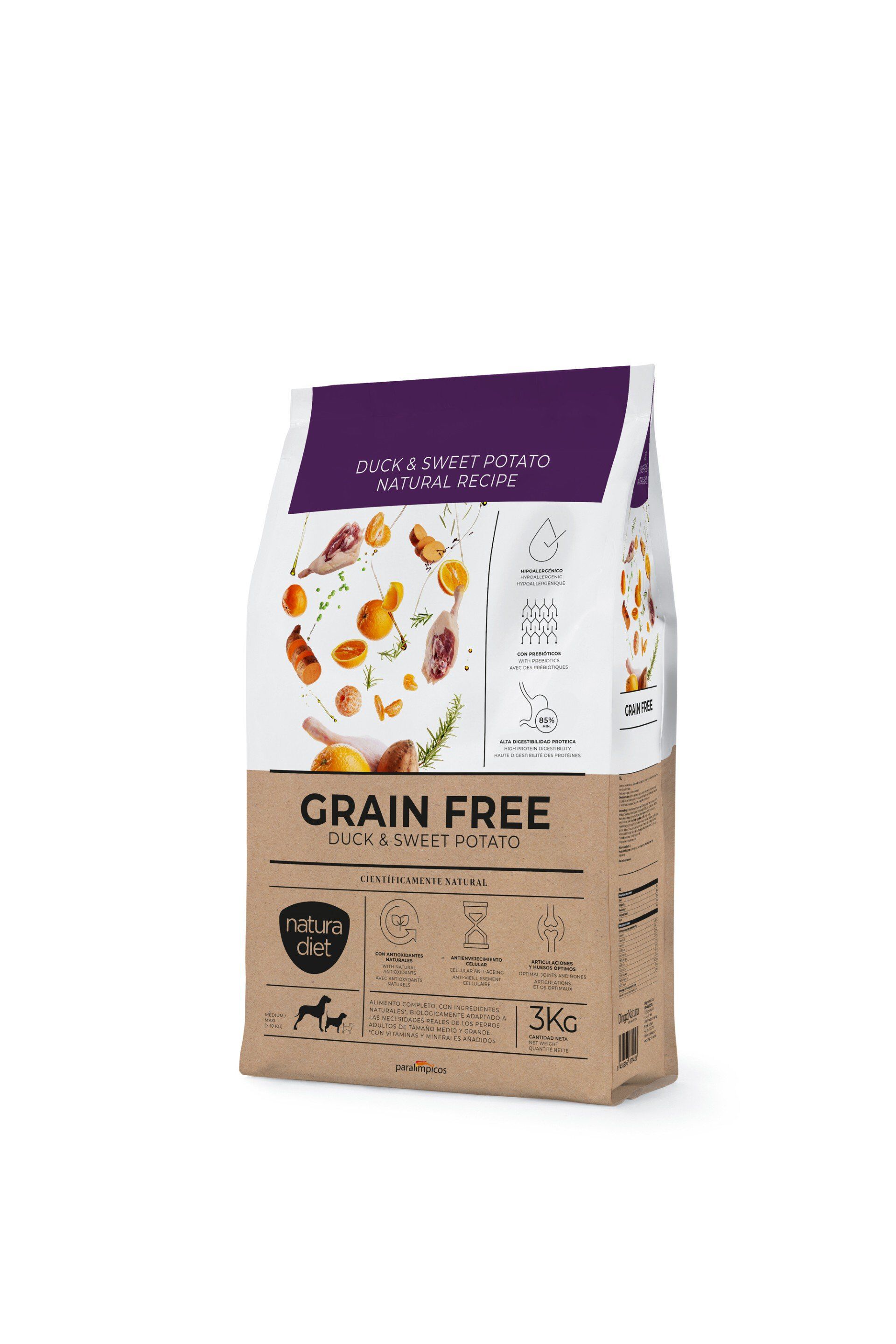 Natura Diet - Croquettes Grain Free au Canard pour Chiens - 3Kg Image num&eacute;ro 1
