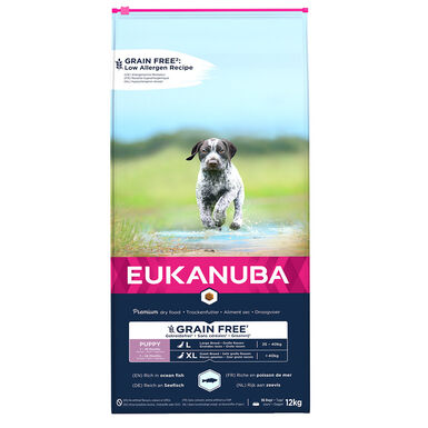 Eukanuba - Croquettes Chiot & Junior Sans Céréales Grandes Races Riche en Poissons