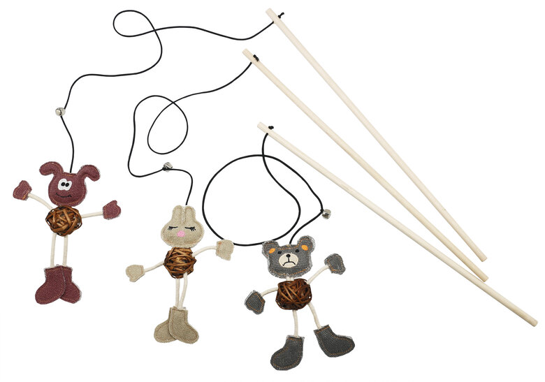 Anka - Canne à Pêche Animal Dansant pour Chats - 69cm Image numéro 1 Anka - Canne à Pêche Animal Dansant pour Chats - 69cm Image numéro 1